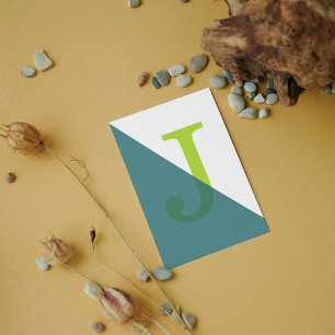 Minimalist Geometric Monogram Postcard