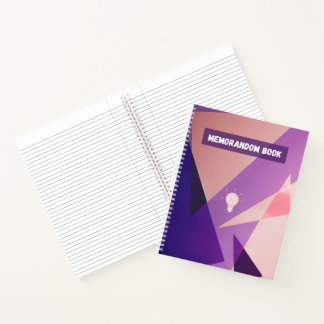 Minimalist geometric notebook