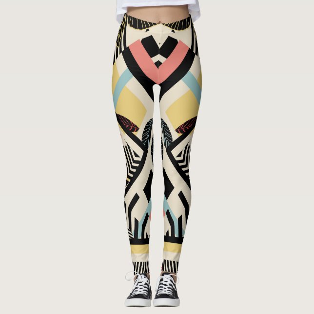 Minimalist Geometric: Pattern Design Leggings (Front)