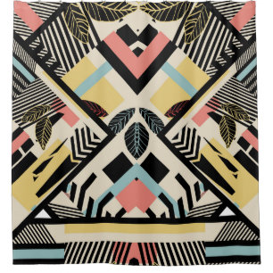 Minimalist Geometric: Pattern Design Shower Curtain
