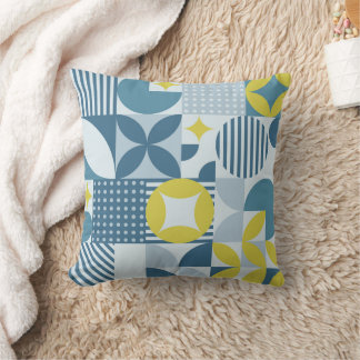 Minimalist geometric pattern with simple shapes cushion