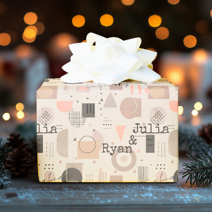 Minimalist geometric patterns with modern design wrapping paper