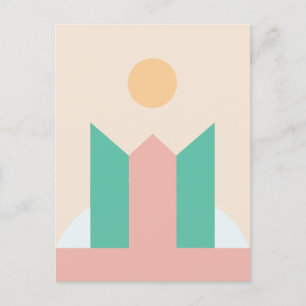 Minimalist Geometric Postcard