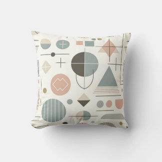 Minimalist Geometric Repeating Pattern Pillow