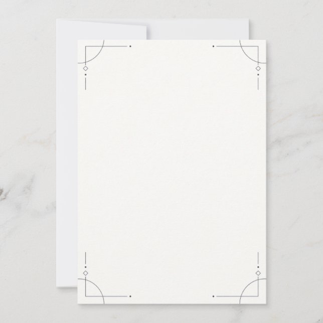 Minimalist Geometric Save the Date (Front)
