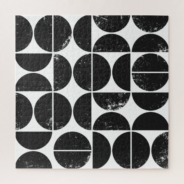 Minimalist geometric: Scandinavian semicircles. Jigsaw Puzzle (Vertical)