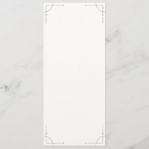 Minimalist Geometric Wedding Menu