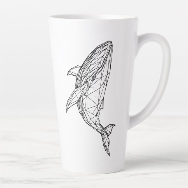 Minimalist Geometric Whale Mug (Right)
