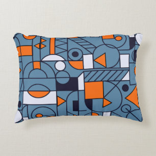 Minimalist Geometry: Retro Abstract Poster Decorative Cushion
