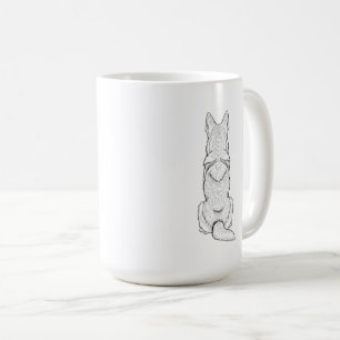 Minimalist German Shepherd Dog Line Art Coffee Mug