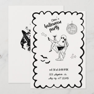 Minimalist Ghost Halloween Party Invitation