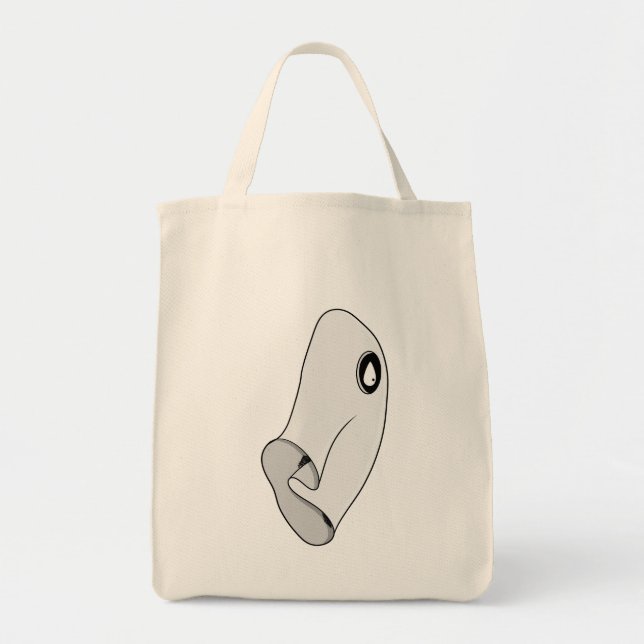 Minimalist Ghost Tote Bag (Front)