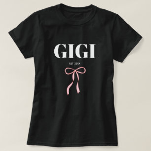 Minimalist GIGI Est cute bow pink T-Shirt