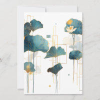Minimalist Ginkgo Lotus Zen Line