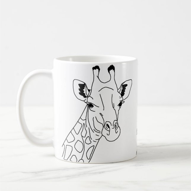 Minimalist Giraffe  Coffee Mug (Left)