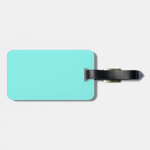 minimalist girly chic aqua blue Turquoise Luggage Tag