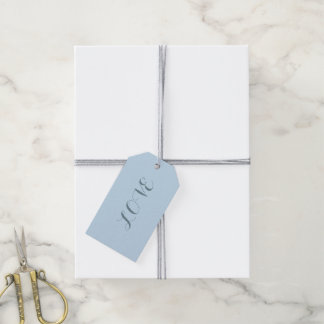 Minimalist girly chic beachy pastel aqua blue gift tags
