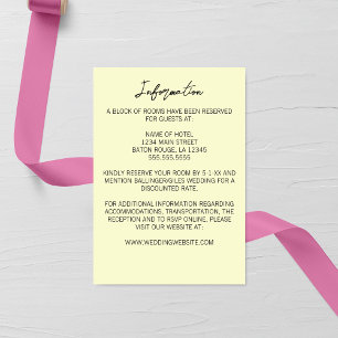 Minimalist Gladiolus Wedding  Enclosure Card
