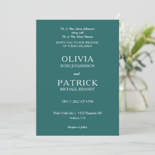 Minimalist Glam Wedding  Invitation