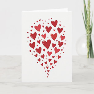 Minimalist Glossy Hearts Card