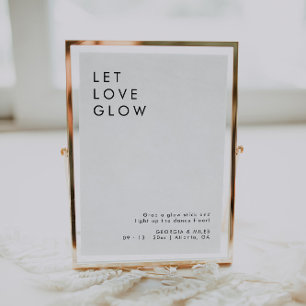 Minimalist Glow Stick Wedding Send Off Sign
