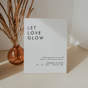 Minimalist Glow Stick Wedding Send Off Sign