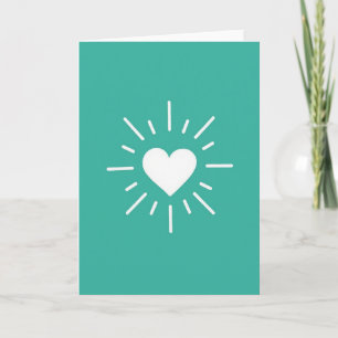Minimalist Glowing Heart Card
