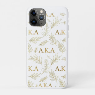 Minimalist Gold Botanical Line Art Monogram Custom Case-Mate iPhone Case