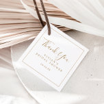 Minimalist Gold Bridal Shower Thank You Favour Tags<br><div class="desc">These minimalist gold bridal shower thank you favour tags are perfect for a simple wedding shower. The modern romantic design features classic gold and white typography paired with a rustic yet elegant calligraphy with vintage hand lettered style. Customisable in any colour. Keep the design simple and elegant, as is, or...</div>