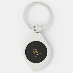 Minimalist Gold Capricorn Zodiac Keychain
