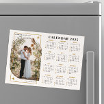 Minimalist Gold Christmas Wedding Photo Calendar<br><div class="desc">Celebrate the holidays in style with this minimalist gold Christmas Calendar featuring your favourite photo. This elegant design with a modern gold foil accent is perfect for spreading holiday cheer to loved ones. Add your names and a personalised message to create a truly unique Calendar.</div>