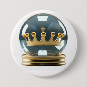 Minimalist Gold Crown Artistic Button