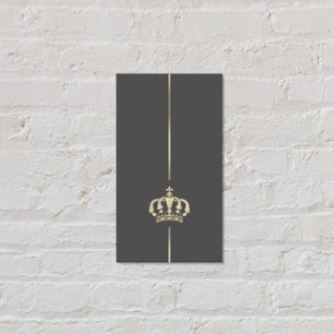 Minimalist Gold Crown Business Card