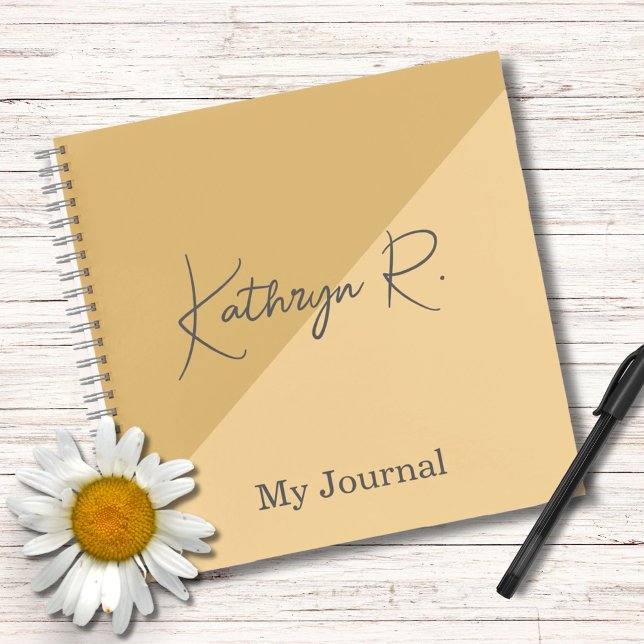 Minimalist Gold Custom Name Journal (Creator Uploaded)