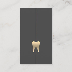 Minimalist Gold Dental Business Card