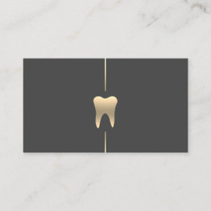Minimalist Gold Dental Business Card