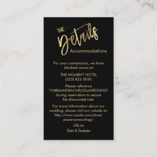 Minimalist Gold Details Wedding Insert Enclosure