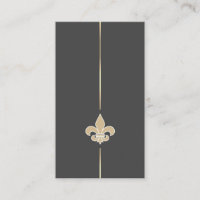 Minimalist Gold FLEUR DE LYS Business Card