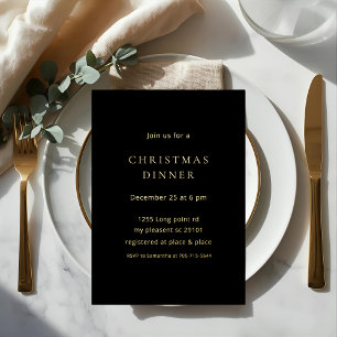 Minimalist Gold Foil Christmas Dinner