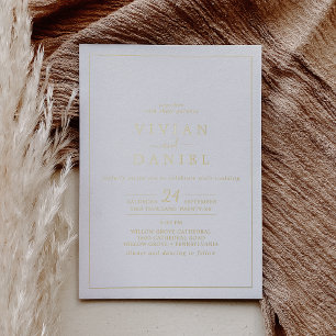 Minimalist Gold Foil Styled Date Wedding