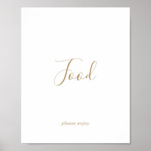 Minimalist Gold Food Table Sign