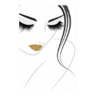 Minimalist Gold Glitter Lips Fashion Woman Face
