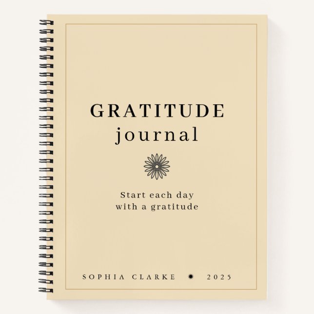 Minimalist Gold Gratitude Journal (Front)