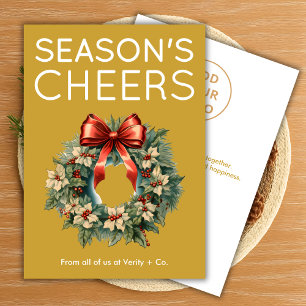 Minimalist Gold Holiday Greeting Card