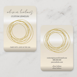 Minimalist gold jewellery business card