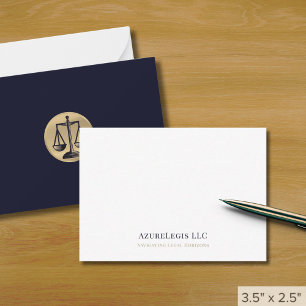 Minimalist Gold Justice Scale Legal Card