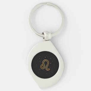 Minimalist Gold Leo Zodiac Keychain
