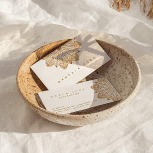 Minimalist Gold Mandala Business Card