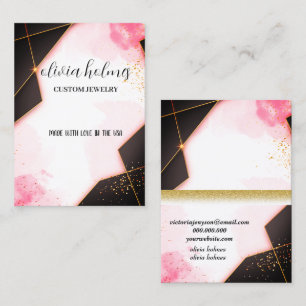 Minimalist Gold-Marbel Jewellery Business Card