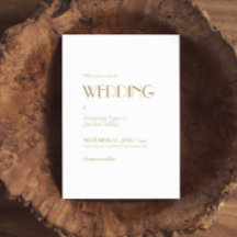 Minimalist Gold Modern Art Deco Wedding